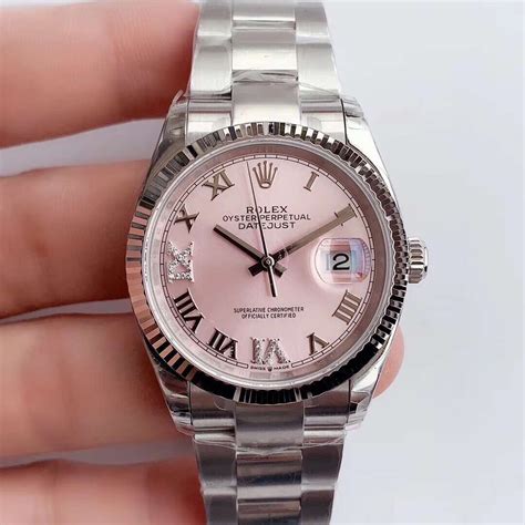 pink face rolex 36mm